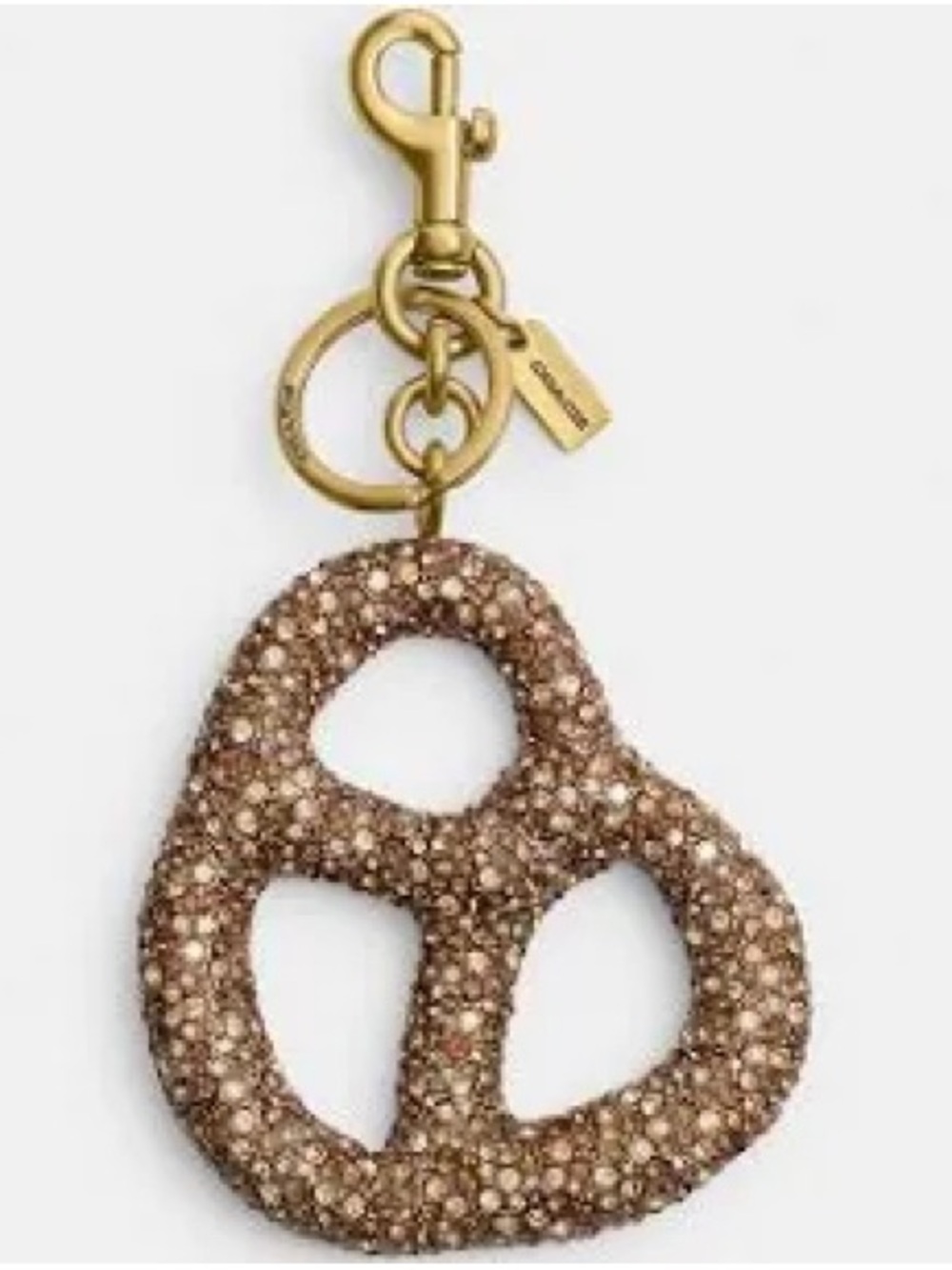 Coach Crystal Pretzel Bag Charm NWT